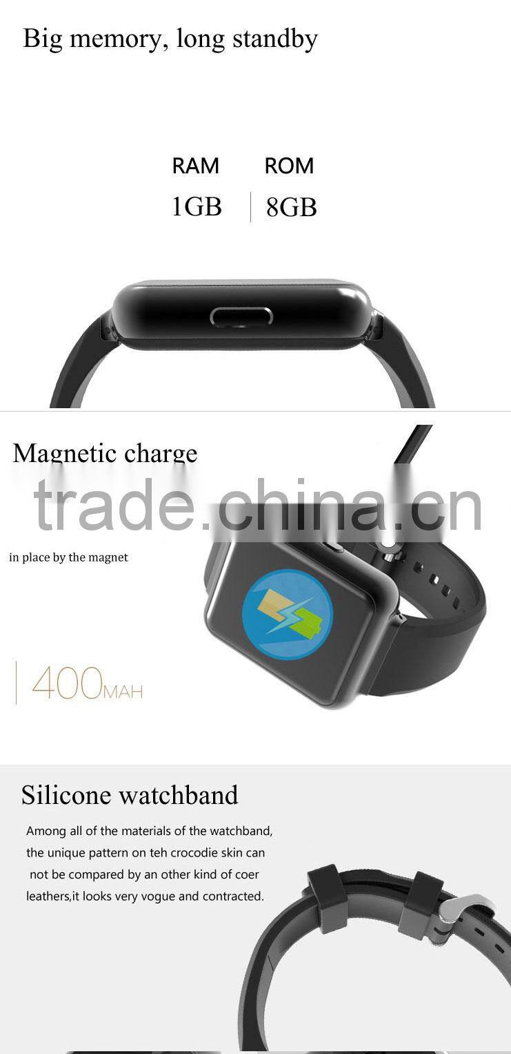 Newest Android 5.1 3G WCDMA 850/2100Mhz 3.0MP HD camera smartphone calling watch with GPS