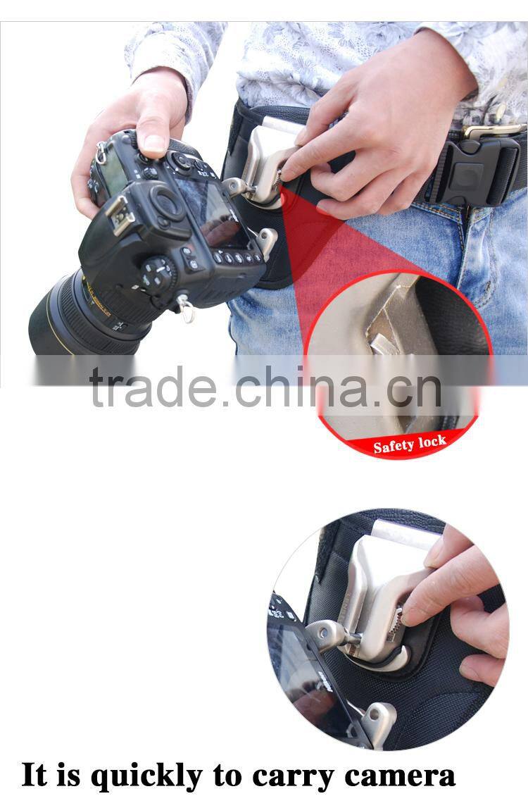 Camera belt holster waist double belt mount button buckle for DSLR camera