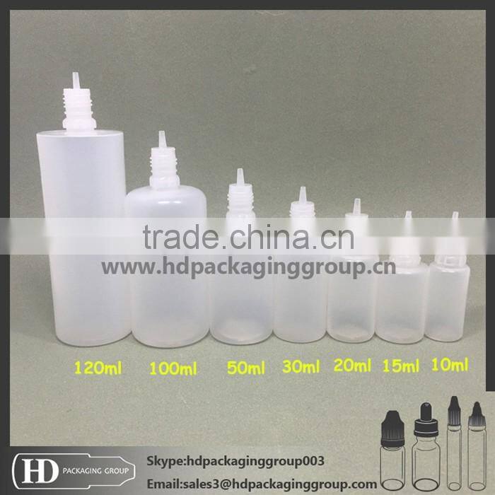 HD 4oz clear plastic ejuice bottles 120ml pe clear plastic dropper bottle with child tamper proof cap