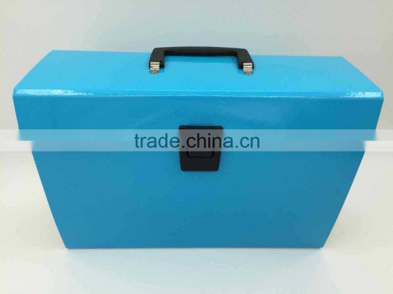 Functional accordion paper file pocket box with divider