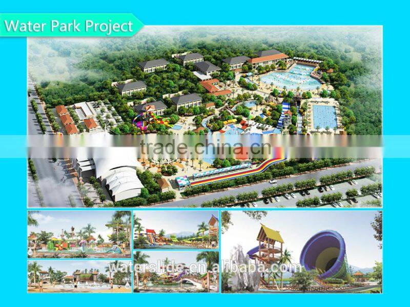 Large spiral water slides fiberglass water park rides China factory supply