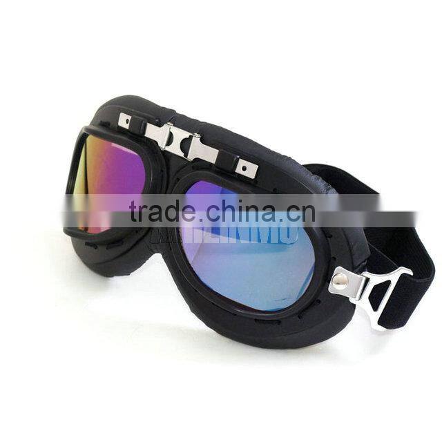 5 lens Black frame Flexible Adult Motorcycle Motocross Bike riding Cross Goggles helmet glasses