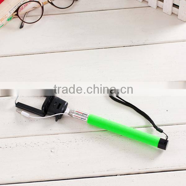 High quality 2015 zoom fashion selfie stick,monopod selfie stick,wired selfie stick