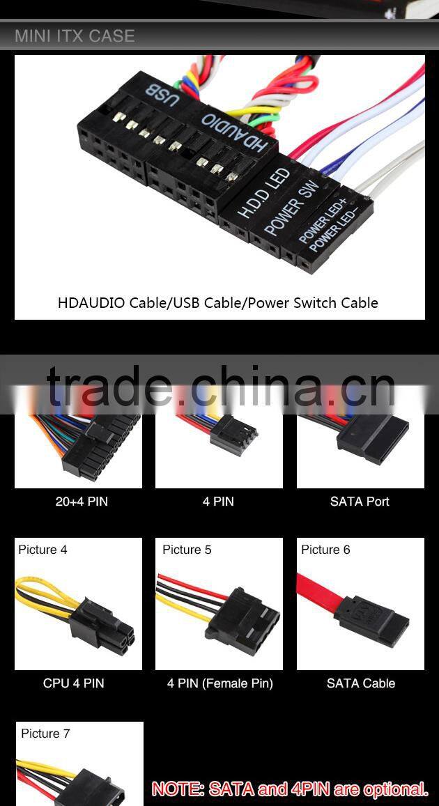 Realan hot selling Aluminum gaming pc case for industrial pc/car pc