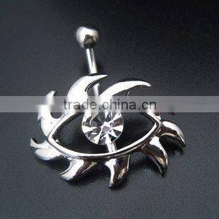 316l elegant zircon wheel geer belly piercing jewelry