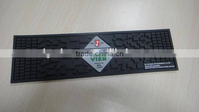 Logo Embossed Soft Pvc Bar Mat