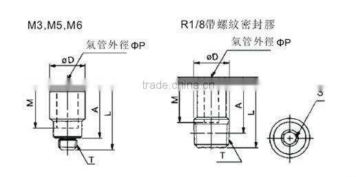 Pneumatic Reducer Push In Fittings J-KQ2U