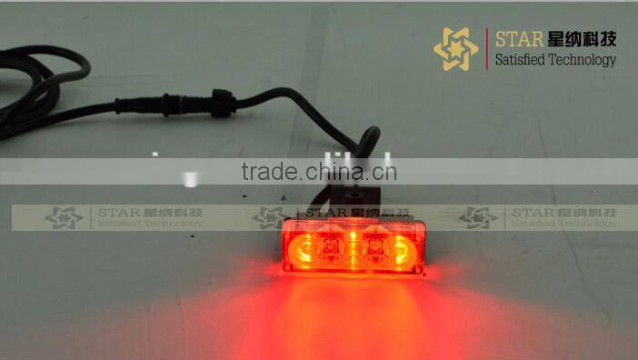 Wholesale led bule red amber front grill car led lamp side led warning light