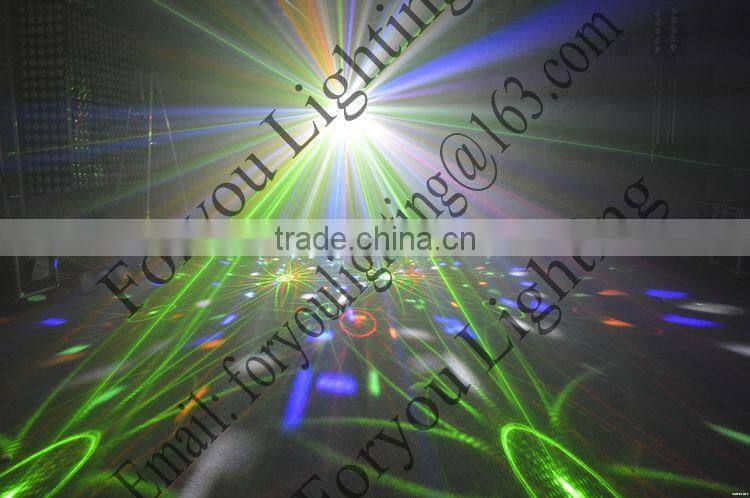 8*1w white led,5*3w rgbwa led,150mw red &50mw green laser economic 8 eyes rgb led effect light party laser stage light