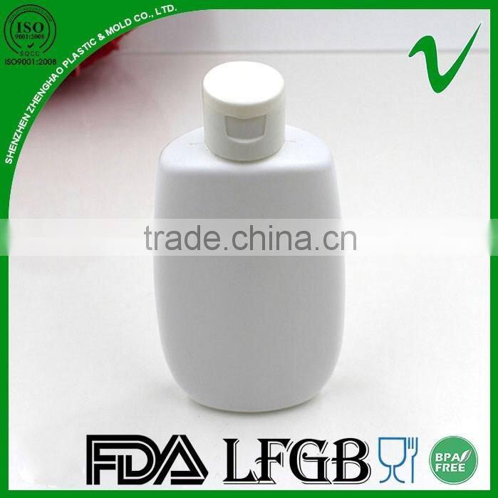 Hot sale flat shape lotion 120ml Plastic Bottles with flip top cap