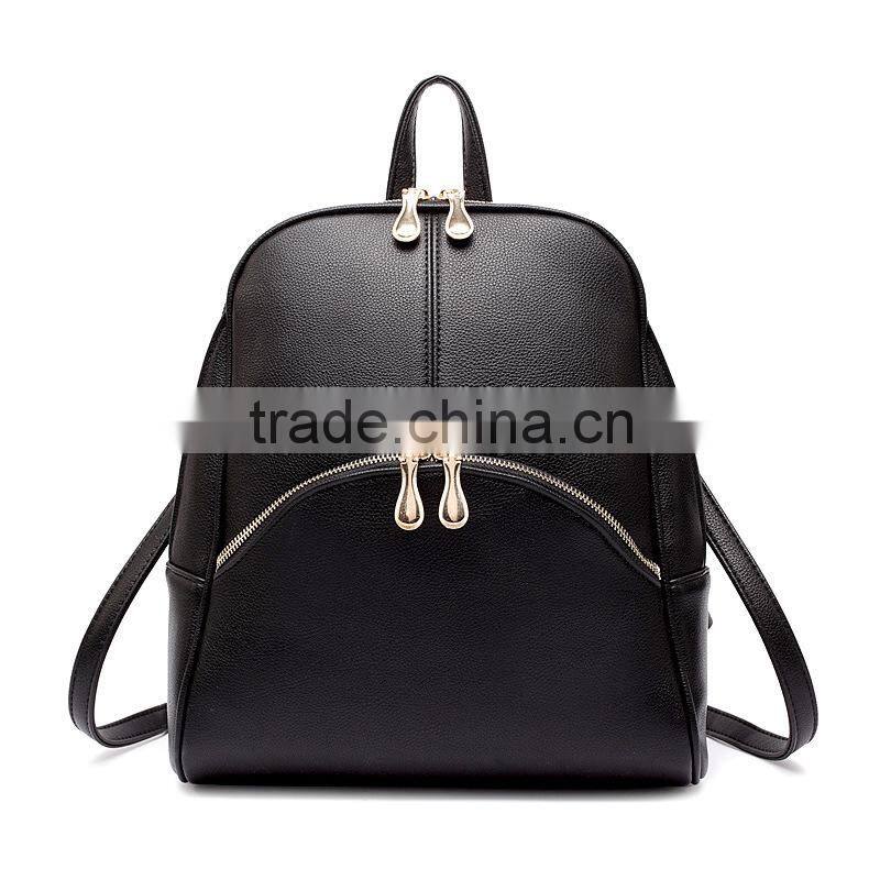Fashion Brown Color Pu Backpacks For Girls