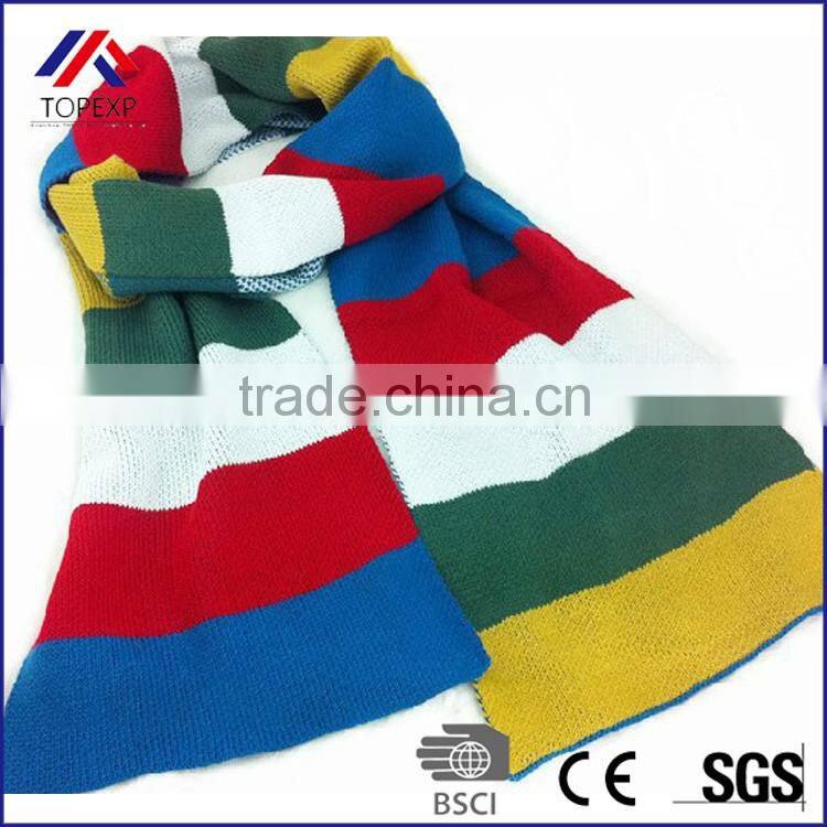 Wide Striped Scarf Female Knitted Scarf
