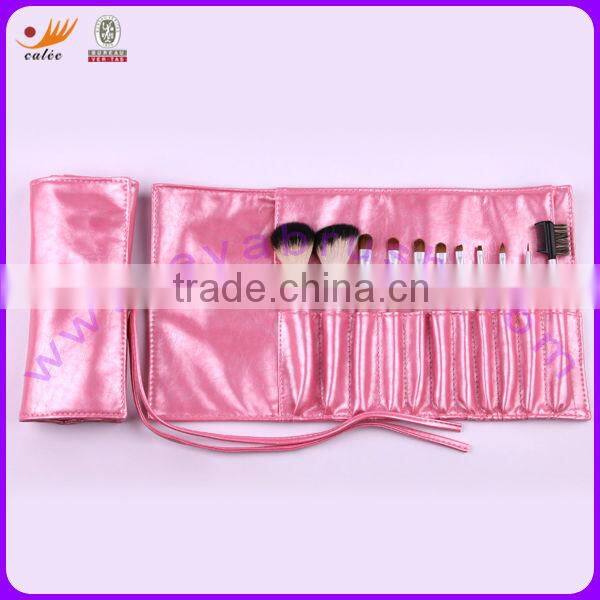Free Sample 11 pcs Cosmetic Brushes with Animal and Nylon Hair
