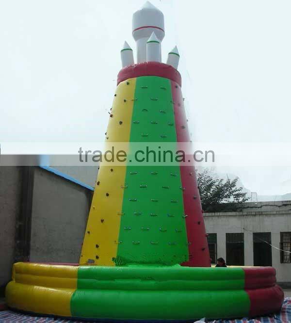 safety exciting amusement game inflatable climbing wall for sale