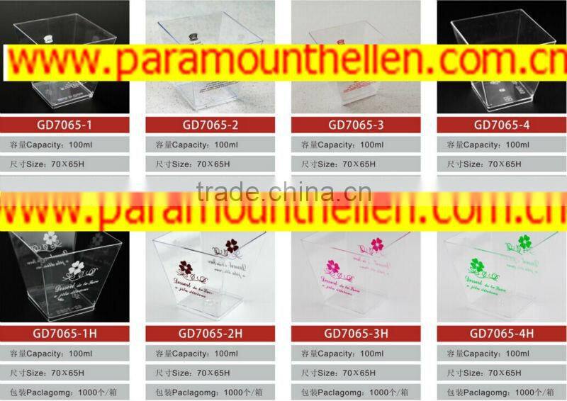 pudding cup with lid free shipping transparent pudding cup