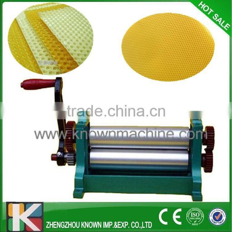 making beeswax foundation/beeswax foundation embosser