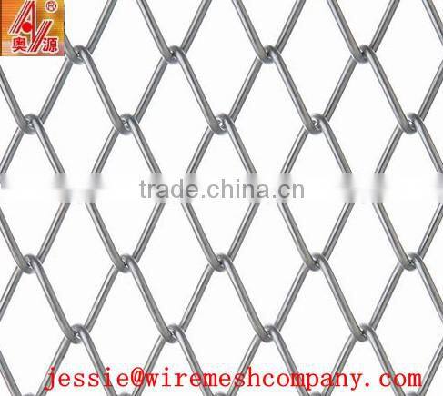 China pvc coated stainless steel wire mesh chain link fence rubber/black powder coated chain link fence