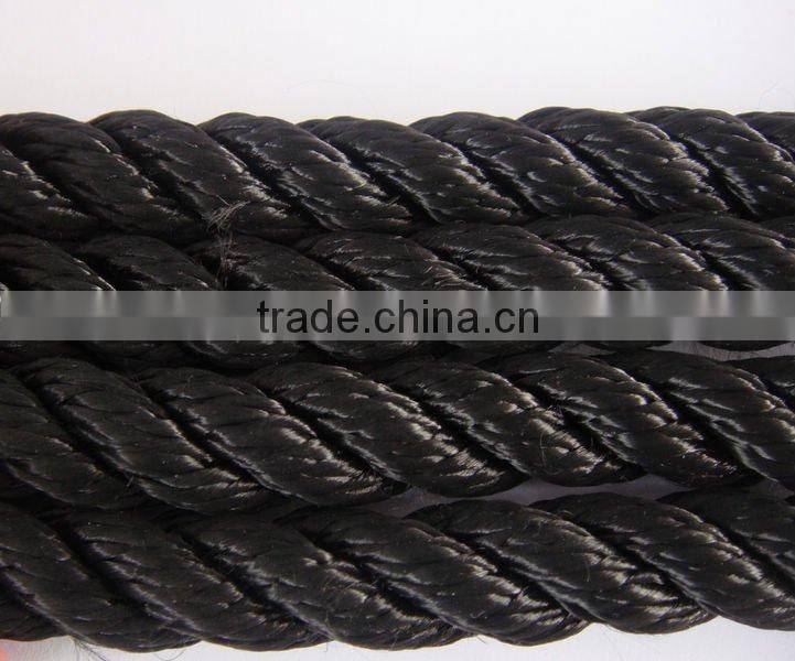 14mm 3-strand twist black pp rope