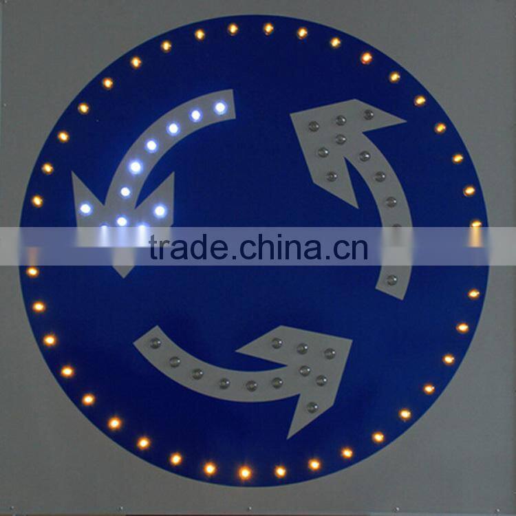 new design circle solar LED traffic sign of island road