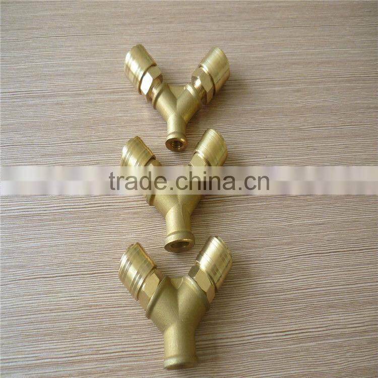 brass connector with forged technique ,w-type brass fiiting ,four way connector with 1/4" 3/8" 1/2" size ,female thread