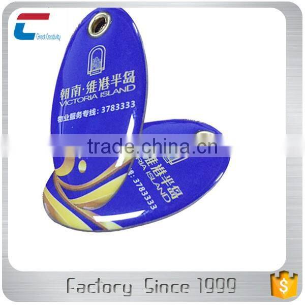 ISO14443A /ISO15693 /13.56MHZ Customized Design RFID NFC Key Tag Key Fob with Metal Edge