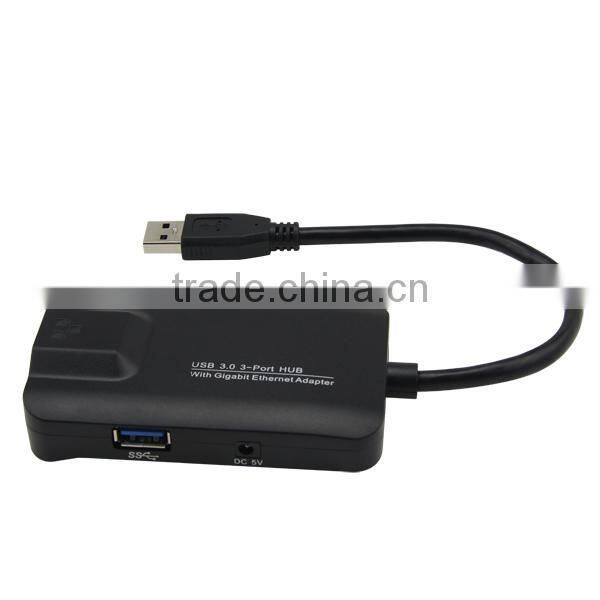 Newest Hot U USB 3.0 Ethernet Adapter 3port Hub With Gigabit Ethernet Adapter