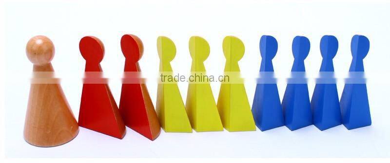 Wooden math education Montessori Fraction Skittles toy