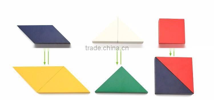 Wooden montessori education toy tangram jigsaw puzzle