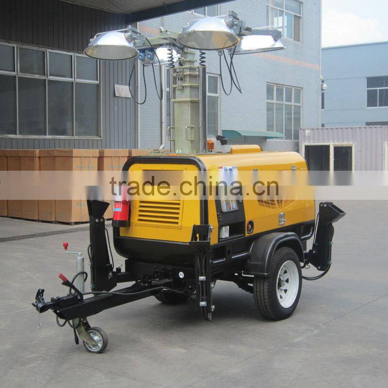 7KVA water cooled diesel trailer tower light generator 4HVP4000