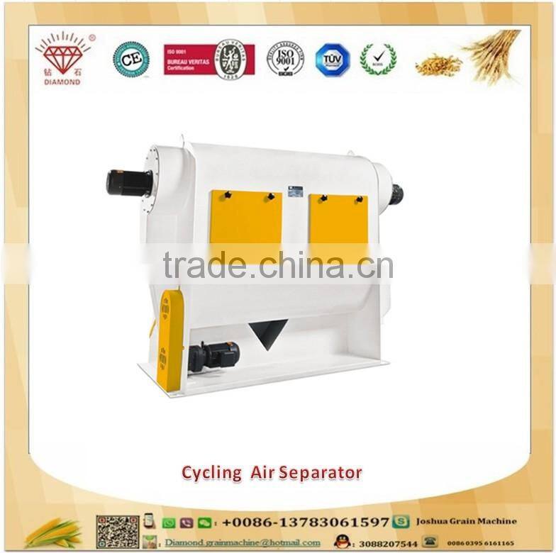 cycling air separator for wheat cleaning