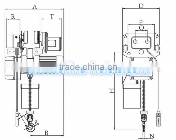 widely used PDH electric chain hoist hand ratchet winch