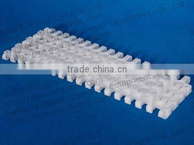 M2540 Radius Flush Grid with Hold-Down Edge Plastic Modular Belt