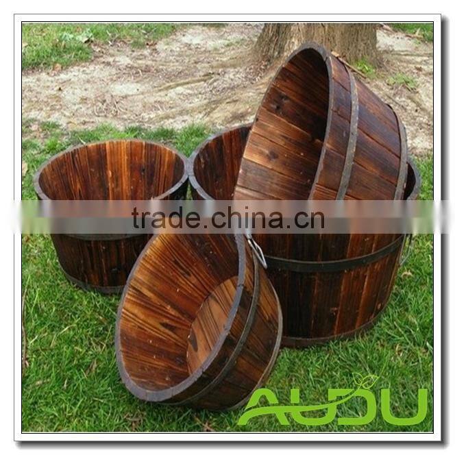 Audu French Wood Planter/Wooden Planter/Wood Flower Planter