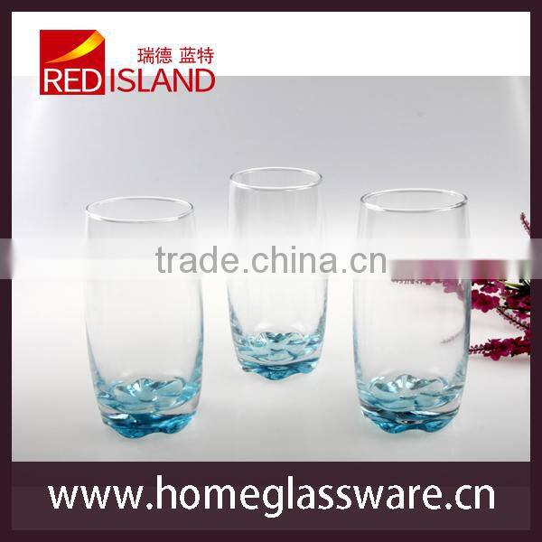 wholesale 370ml coloured drinking glass cup / tumbler glass