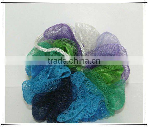 Colorful Netting PE Mesh Bath Sponge Flower Balls