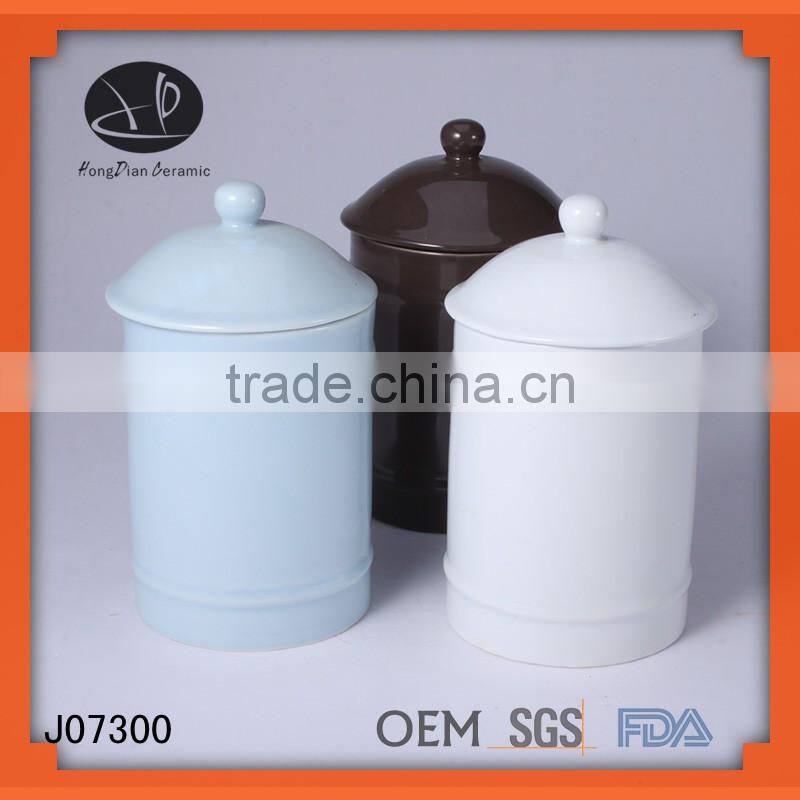 Ceramic mason jar lids with decal,honey jars candle jars wholesale,Ceramic Jar / Ceramic Bowl / white