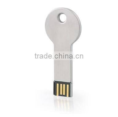 Silver 4GB Metal Key Shaped USB 2.0 Flash Drive