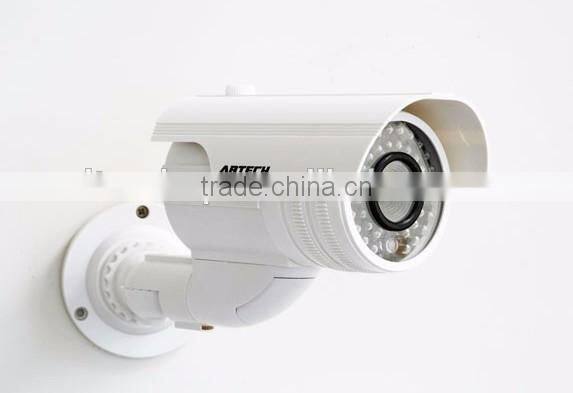 Hot-selling Fake Realistic Look Real Dummy Speed IR Camera, Fake Wireless Security CCTV Camera With LED Flashing Red Light