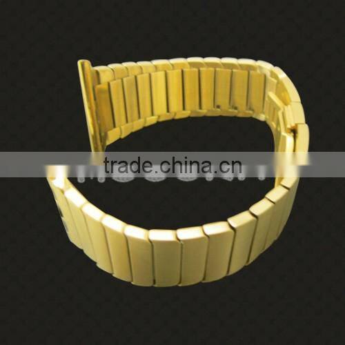 Stainless steel strap for watch gold plating band gold luxury accessories for apple watch