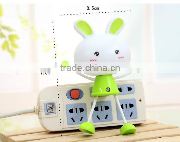 Plug Cartoon Animal Rabbit Led Motion Sensor Night Light