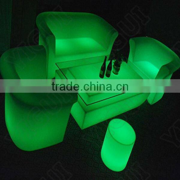 Plastic Material and Commercial Furniture General Use glowing dining tables