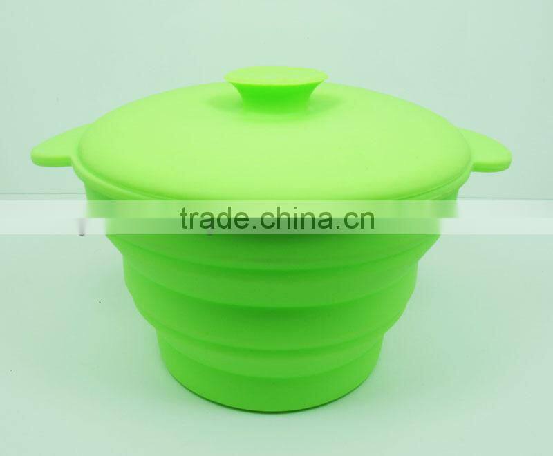 non sticky collapsible bowl silicone foldable bowl with lid