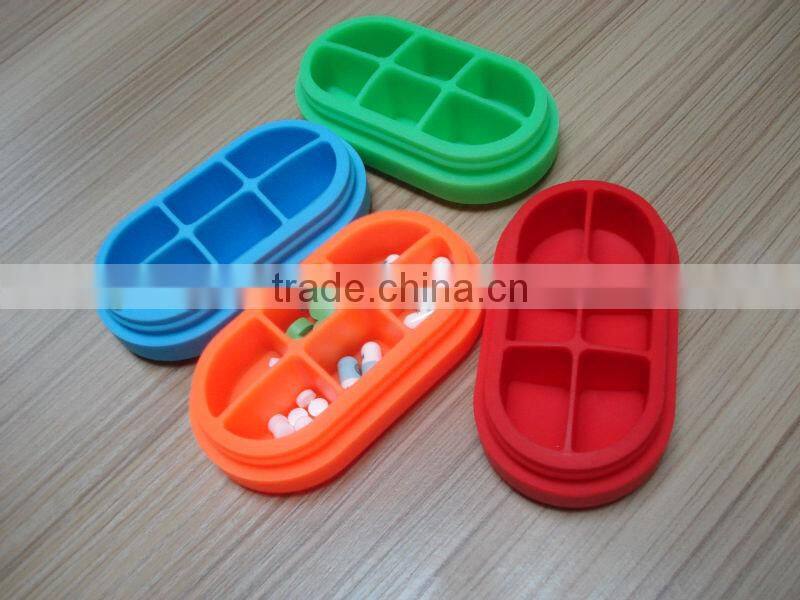 6 parts silicone pill box sale to America market