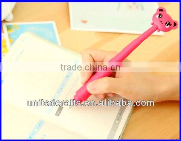 bendable animal head shape ball point pen