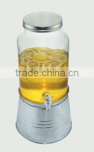 5L 3L portico smooth straight side big reusable glass wine bottle