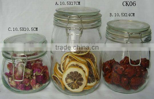 simple hot sale clear round wholesale glass apothecary jar