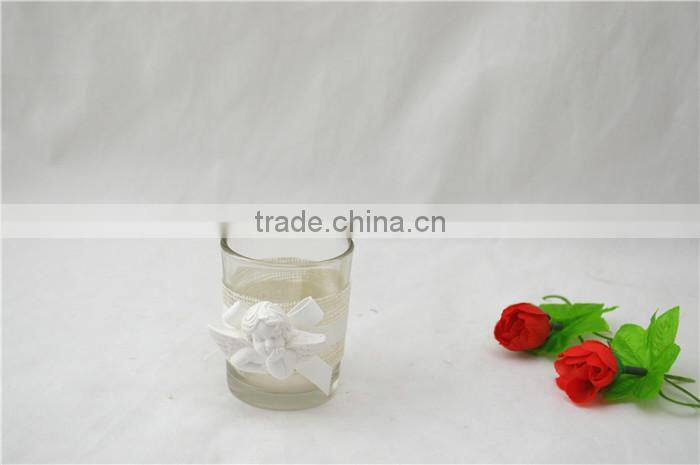 lovely angle shaped hanging glass candle holder for birthday