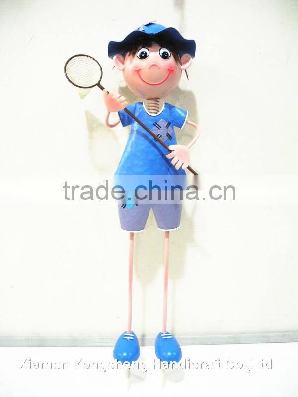 hot sale fatastic decor home and garden metal doll with stick