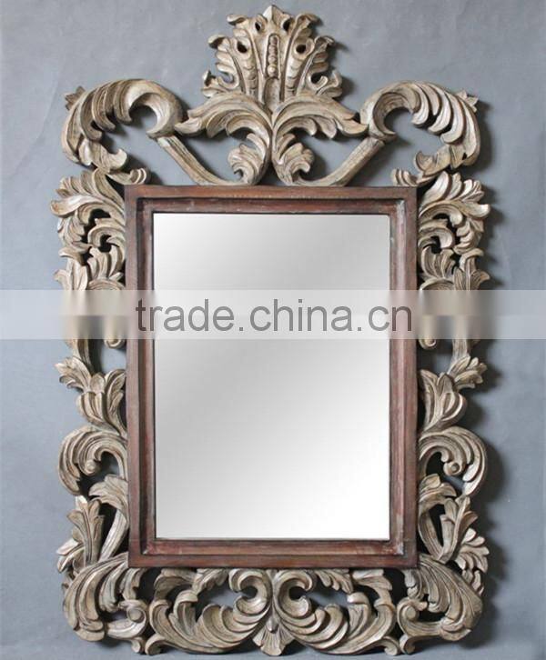 Polyresin framed shape Decorative wall mirror FA-005P-01