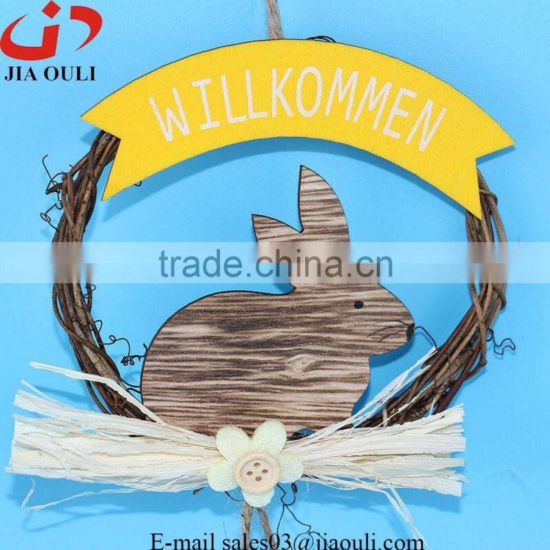 Cheap easter decorations rabbit easter wreath hanger